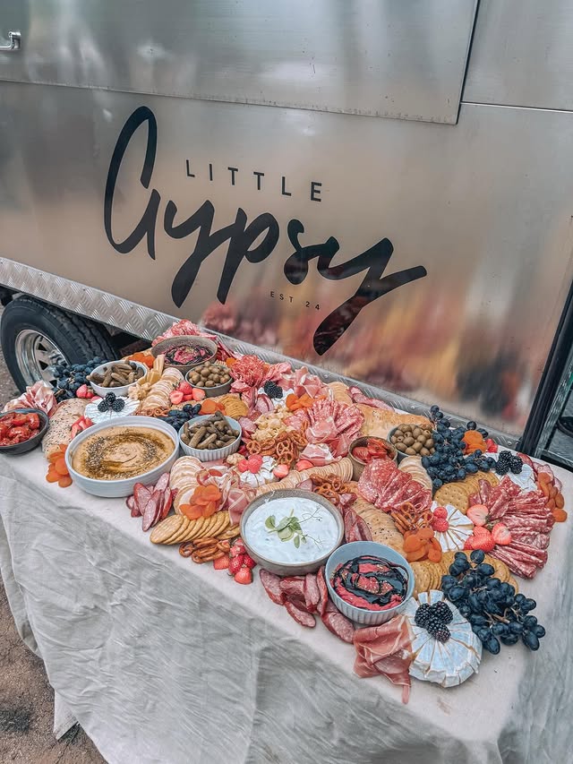 Little Gypsy grazing table and canape spread at an Echuca event